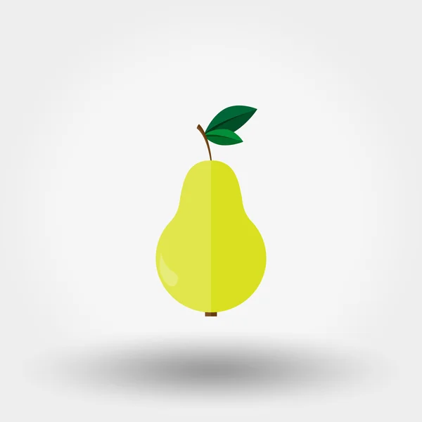 Pear. Flat icon. — Stock Vector