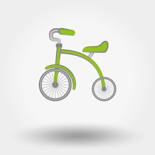 Kids Tricycle flat icon. — Stock Vector