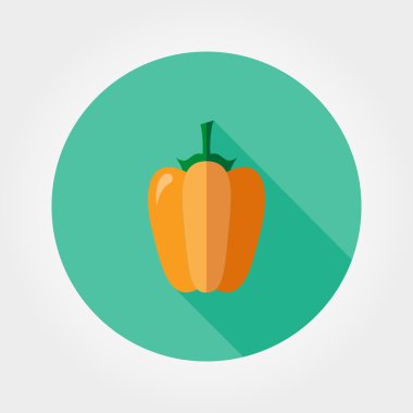 Sarı dolmalık biber. Simge.