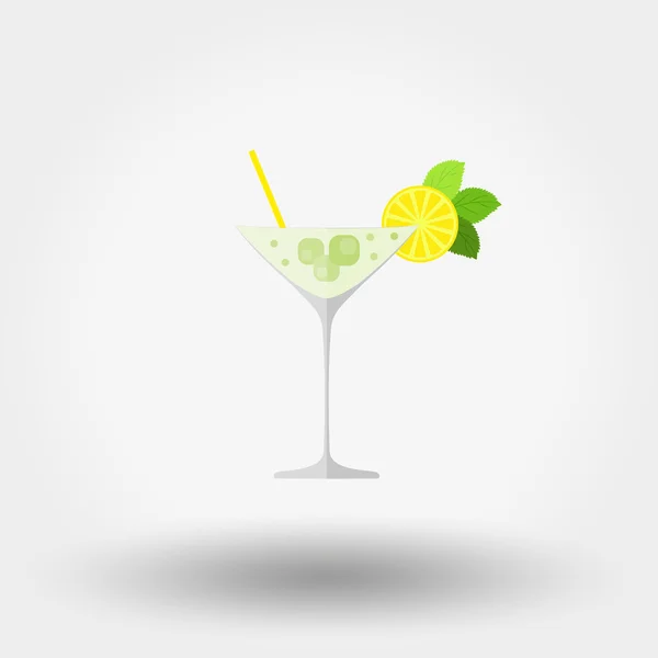 Martini-Cocktail. flach. — Stockvektor
