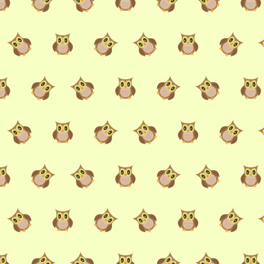 Baykuşlar şirin desen.