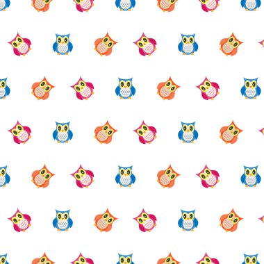 Baykuşlar şirin desen.