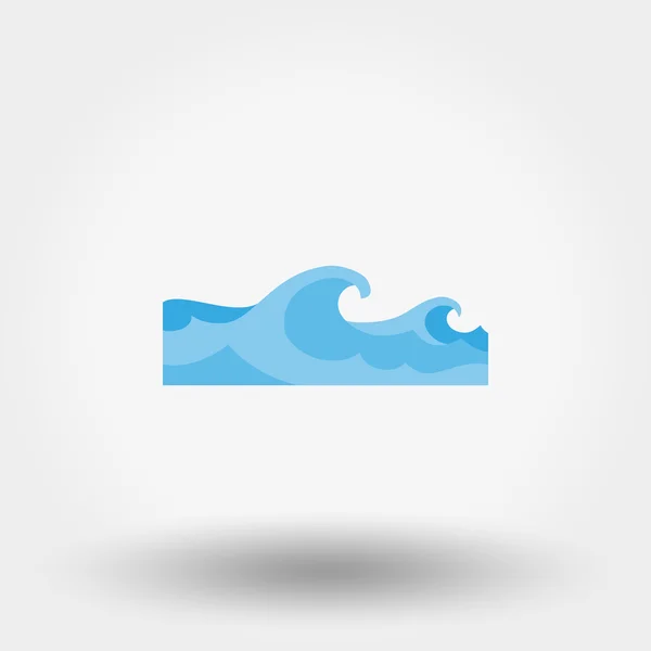 Mořské vlny ikona. — Stockový vektor