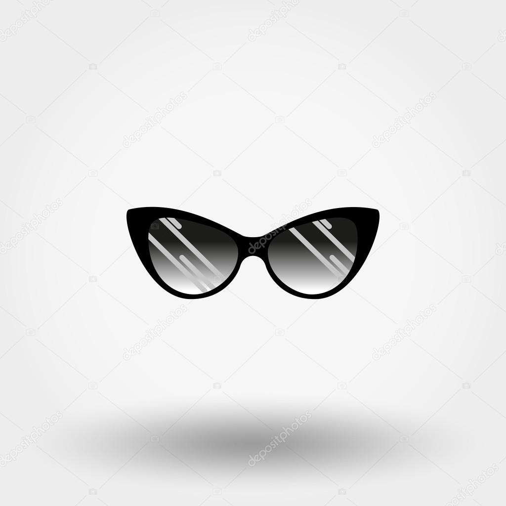 Sunglasses. Icon for web and mobile application. Vector illustration on a white background. Flat design style.