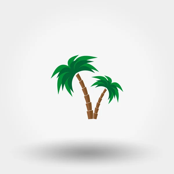 Palmen-Symbol. flach. — Stockvektor