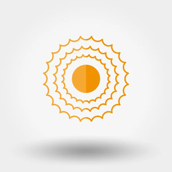 Vecteur icône soleil . — Image vectorielle