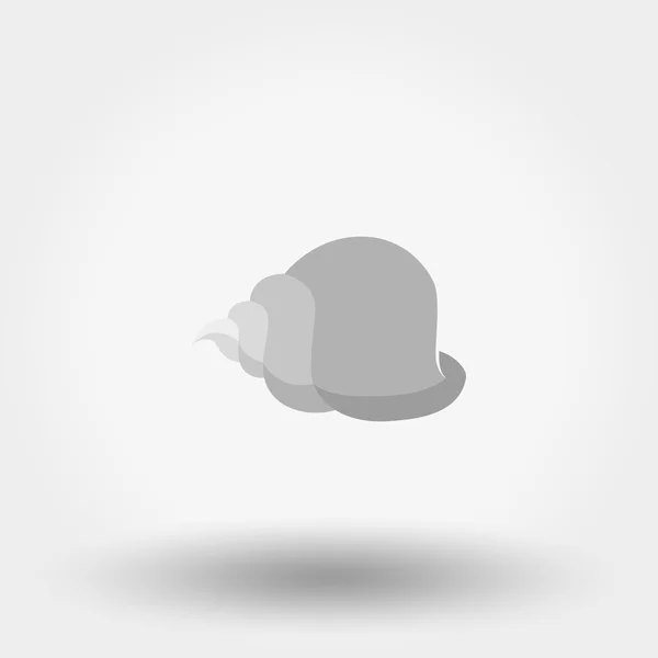 Shell. Icono plano . — Vector de stock