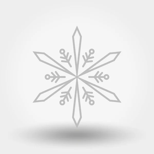 Sneeuwvlok Ikoon Voor Web Mobiele Applicatie Vector Illustratie Een Witte — Stockvector