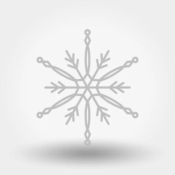 Śnieżynka Ikona Aplikacji Internetowej Mobilnej Ilustracja Wektora Białym Tle Styl — Wektor stockowy