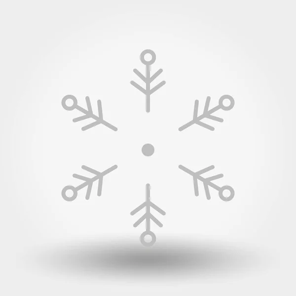 Snowflake Icon Web Mobile Application Vector Illustration White Background Flat — Stock Vector