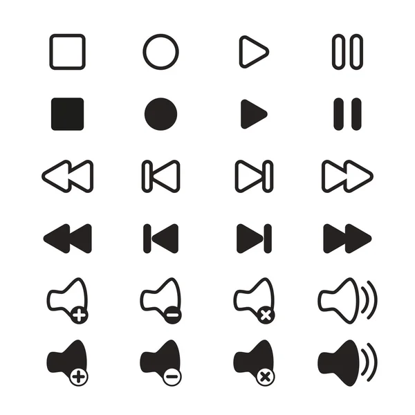 Muziekiconen. — Stockvector