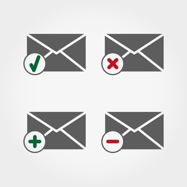 Envelopes web icons.
