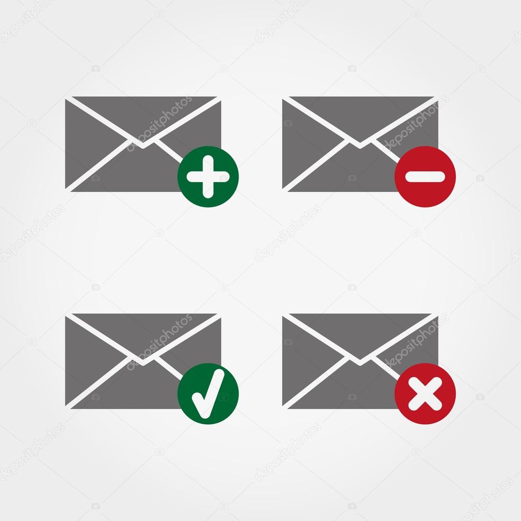 Envelopes web icons.