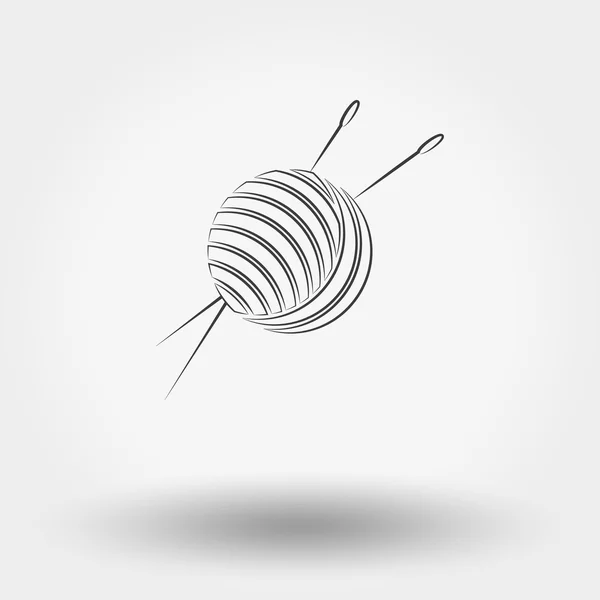 Boule de fils et aiguilles . — Image vectorielle