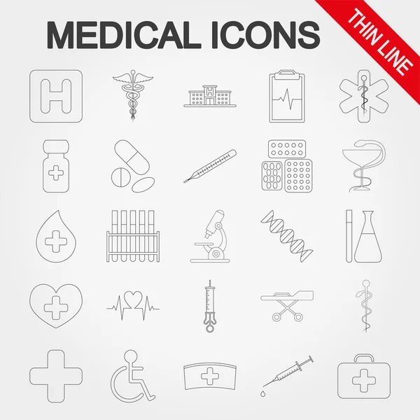 Conjunto de iconos médicos. — Vector de stock