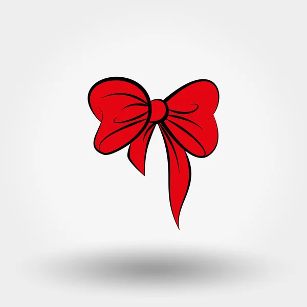 Red bow. — Stock Vector