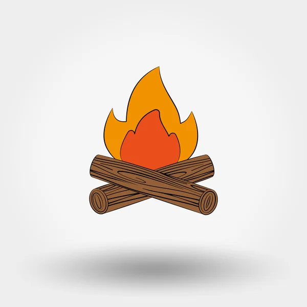 Feuer-Vektor-Symbol. — Stockvektor