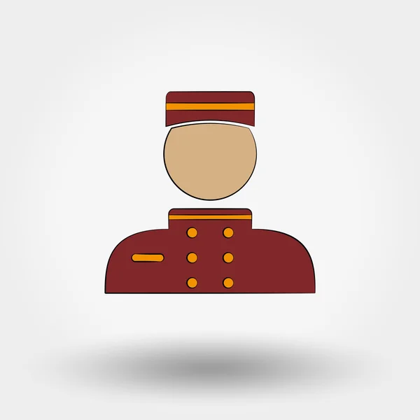 Icono del hotel. Porter. . — Vector de stock