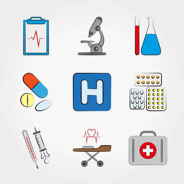 Medical icons set. — Stock Vector