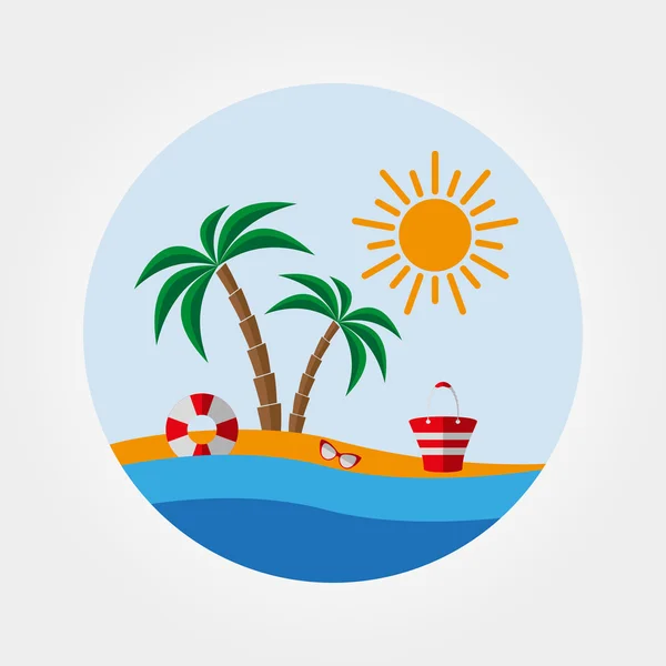 Set de iconos de playa . — Vector de stock