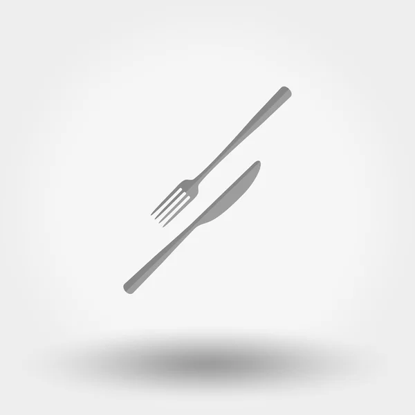 Couteau et icône de fourchette . — Image vectorielle