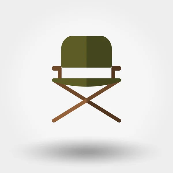 Кемпінг стілець. Ікона . — стоковий вектор