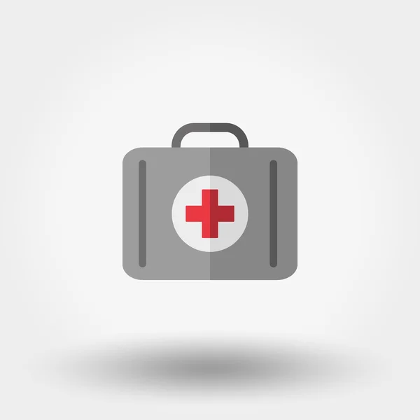 Trousse de premiers soins. Premiers secours en valise. Icône . — Image vectorielle