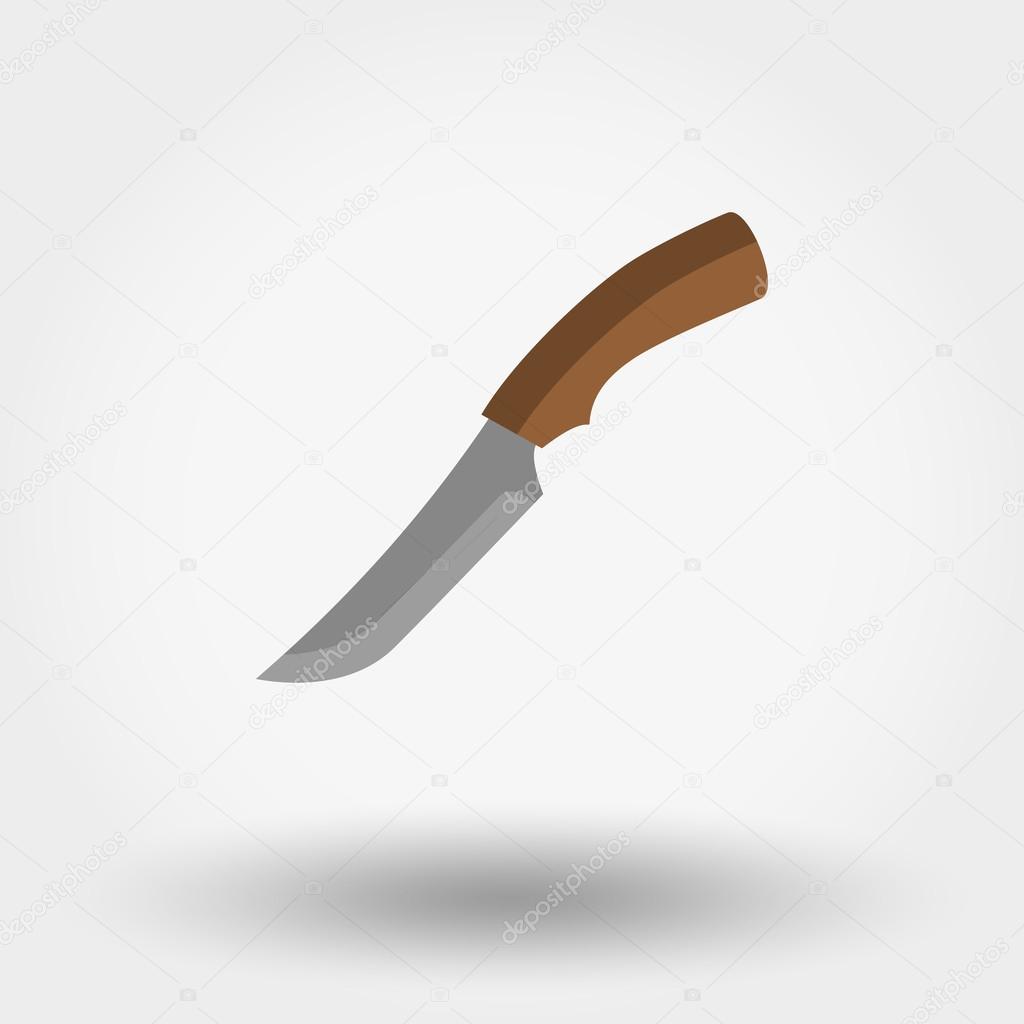 Hunting knife. Icon.