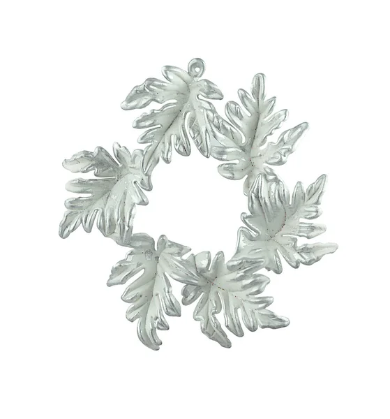 Beyaz arka planda izole edilmiş Noel ağacı oyuncağı