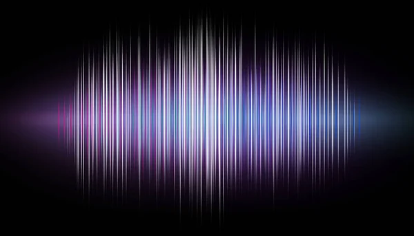 Vektör ses dalgası. Soyut müzikal arkaplan darbesi. Frekans ve spektrumun ses dalgası. Daha eşitleyici arkaplan.