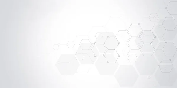 Vektör altıgen deseni. Basit altıgen elementlere sahip geometrik soyut arkaplan. Tıbbi, teknoloji veya bilim tasarımı