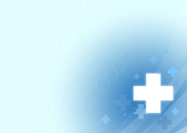 Haçlı tıbbi ışık arka planı. Teknolojik tıbbi geçmiş. Mavi arkaplan.