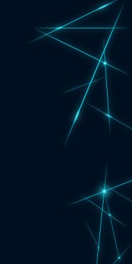 Koyu arkaplanda parlak mavi çizgiler. Dikey resimleme.