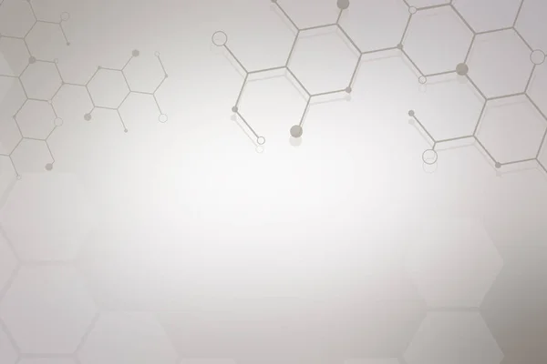 Moleküllerin soyut arka planı. Kimya altıgen yapısı. Moleküler araştırma. Altıgen kafesin moleküler yapısı. arkaplan