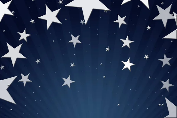 Beyaz arka planda kırmızı ve mavi yıldızların dağılması. Kutlama yıldızı arkaplanı.