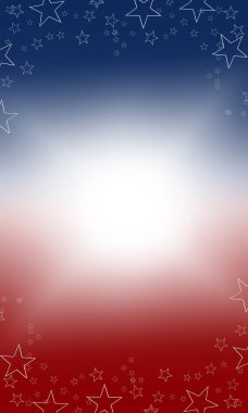 Kırmızı ve mavi yıldızlı arka plan. Kırmızı beyaz ve mavi arka plan. Şenlikli grafik tasarım. ABD 'nin Bağımsızlık Günü veya Başkanlar Günü Amerikan bayrağının renginde yıldız deseni.
