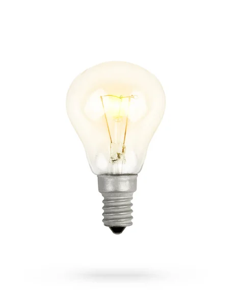 Glass Bulb Isolated White Background Included Light Bulb Bright Light — Stock Photo, Image