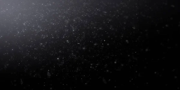 Karanlık bir zemin üzerine düşen kar, havada uçan toz parçacıkları demeti ile birlikte Noel arkaplanı harmanlama modu ile bir kaplama olarak kullanılabilir (ekran).)