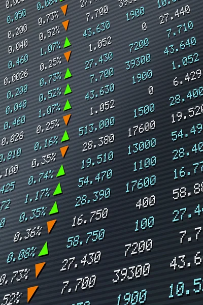 Digitales Börsenpanel — Stockfoto