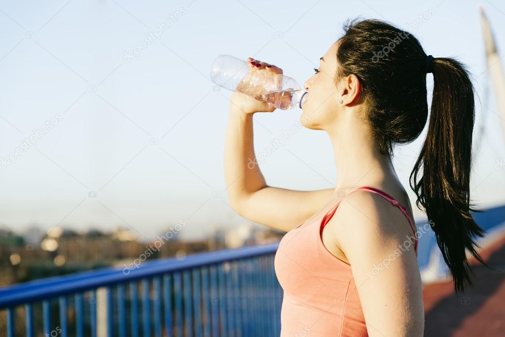 Woman resting from workout