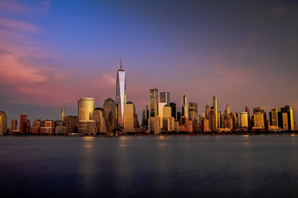 Lower Manhattan. View from New Jersey