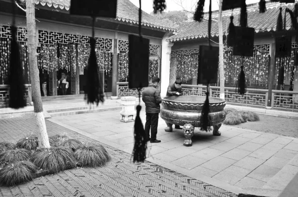 Turistas Chineses Templo Tongli — Fotografia de Stock