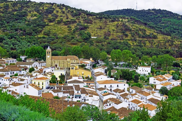 Panorama Almonaster Real Malé Město Sierra Huelva Španělsko — Stock fotografie