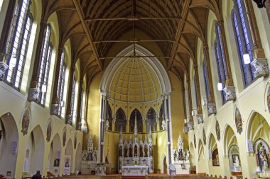 Dublin, İrlanda. Ekim 2019. Dublin 'deki Meleklerin Kilisesi' nden Mary