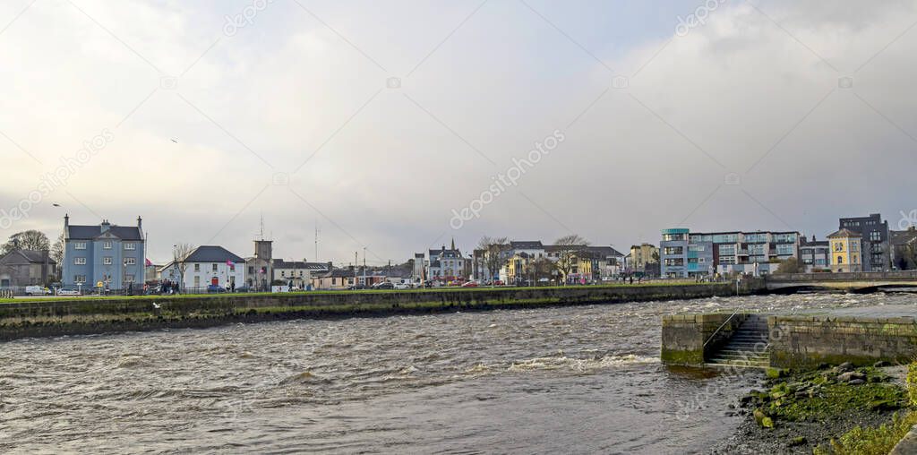 Panoramic view of the Corrid river in Galway, Ireland