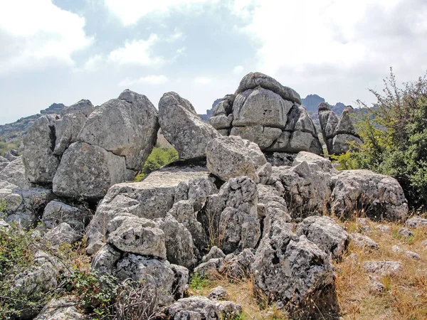 Rochas Grandes Torcal Antequera Antequera Málaga Andaluzia Espanha — Fotografia de Stock