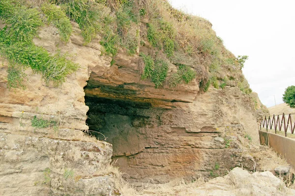 Detail Des Eingangs Zur Höhle Der Nekropole Von Osuna Sevilla — Stockfoto