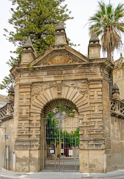 Sanlucar Barrameda Cadiz Endülüs Spanya Daki Santo Domingo Kilisesinin Giriş — Stok fotoğraf