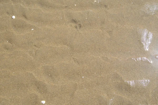 Aan Kust Van Een Strand Waar Een Groot Stuk Zand — Stockfoto