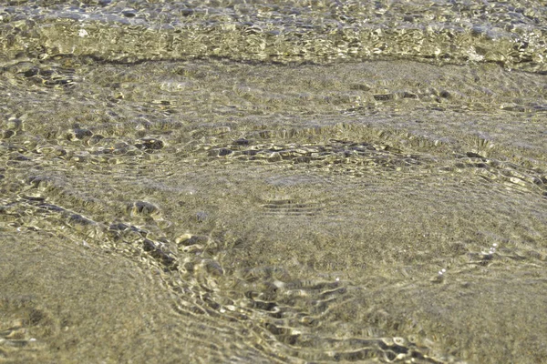 Transparant Zeewater Met Goudkleurig Zand Bodem Achtergrond Ontwerp Van Elementen — Stockfoto
